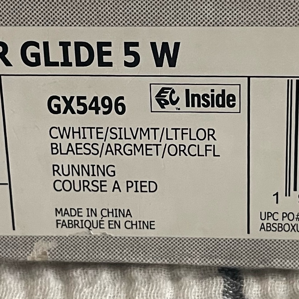 NIB. Adidas Women's Solar Glide 5 White/Silver/ Lite Pink Size 9 - Picture 9 of 14